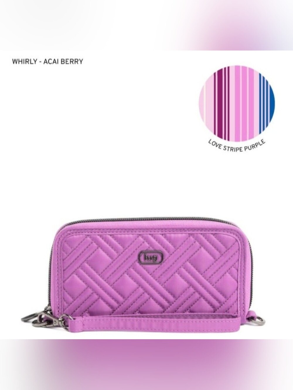 Whirly Acai Berry Quilted Wallet